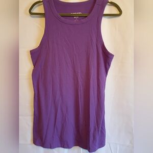 Super Soft By Torrid Rib Knit Size 1 Purple Sleeveless Tank Top.